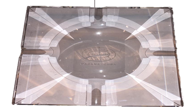 CRISTAL ASHTRAY PARTAGAS MARCA